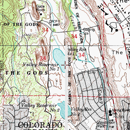 Topographic Map of Valley Number 1 Dam, CO