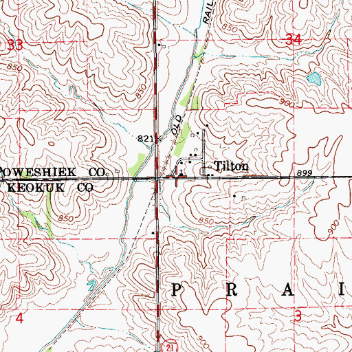 Topographic Map of Tilton Evangelical Methodist Church, IA
