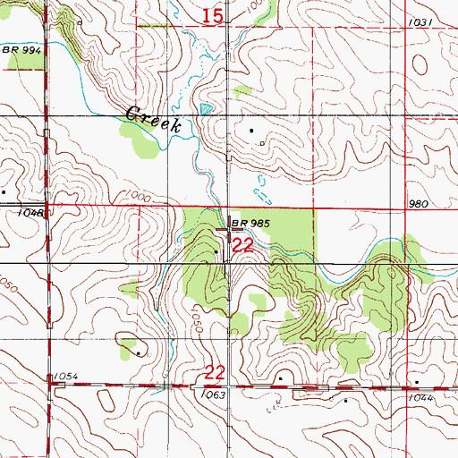 Topographic Map of Midland Post Office (historical), IA