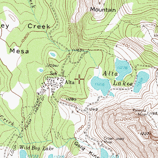 Topographic Map of Alta Number 3 Dam, CO