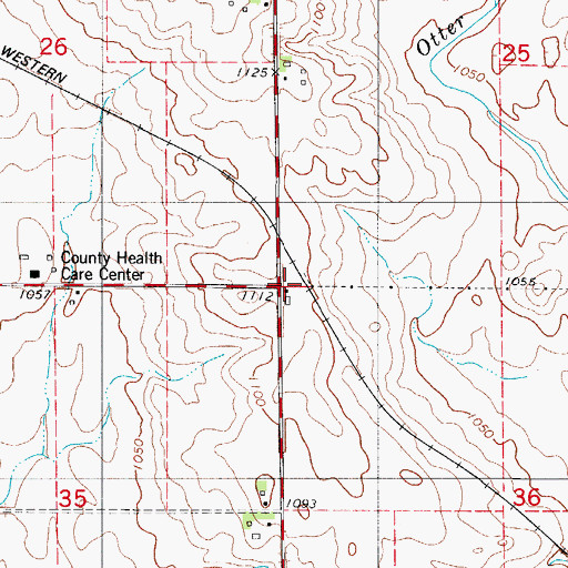 Topographic Map of Hughes (historical), IA