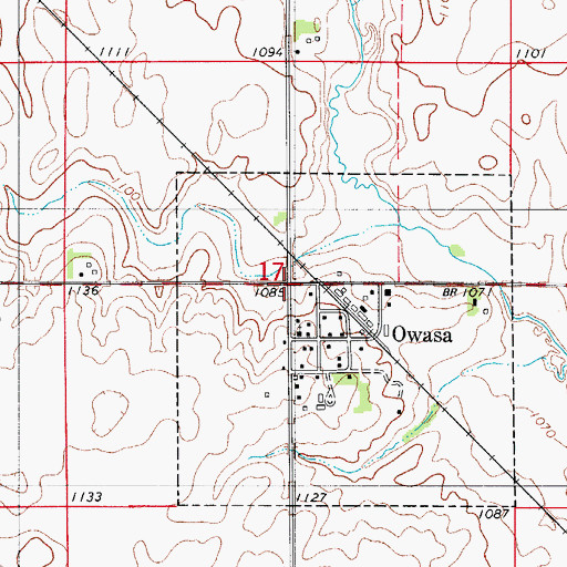 Topographic Map of Owasa (historical), IA