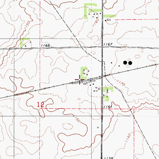 Topographic Map of Macy Post Office (historical), IA