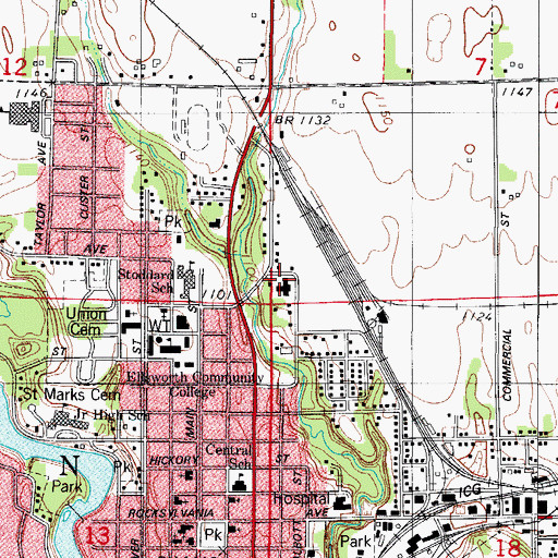 Topographic Map of Scenic Manor, IA