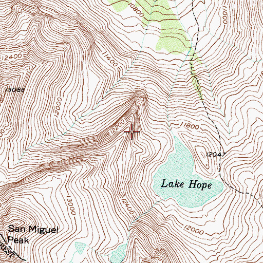 Topographic Map of Lake Hope, CO