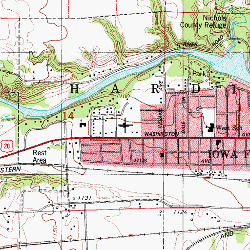Topographic Map of Heritage Care Center, IA