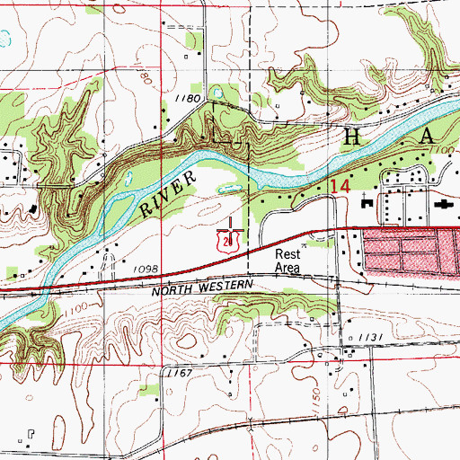 Topographic Map of Iowa Falls Evangelical Church, IA