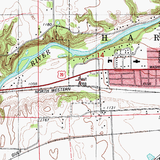 Topographic Map of Legion Field, IA