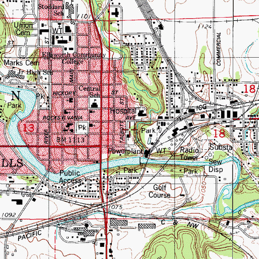 Topographic Map of Jones Park, IA