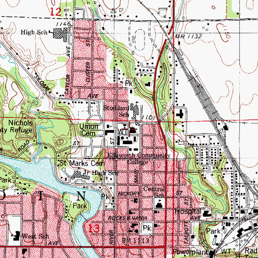 Topographic Map of Math-Science Building, IA