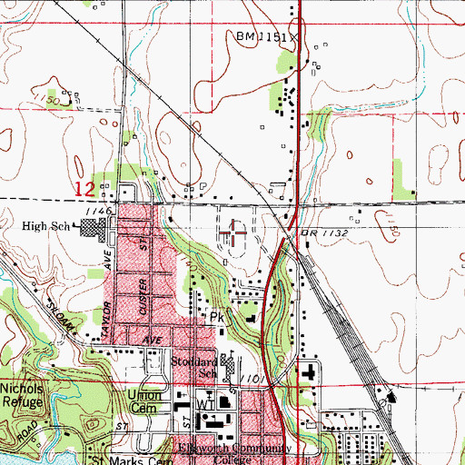 Topographic Map of Cadet Field, IA