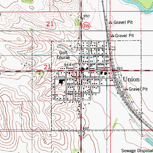 Topographic Map of Church of Christ, IA
