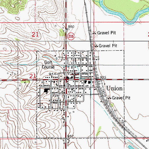 Topographic Map of Community Church, IA