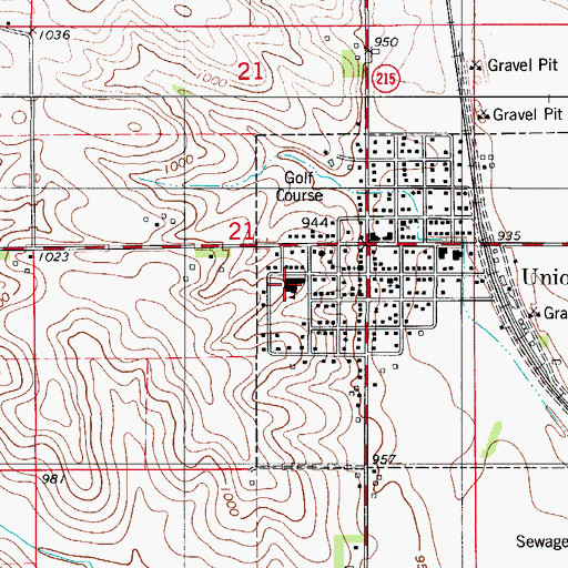 Topographic Map of BCLUW Middle School, IA