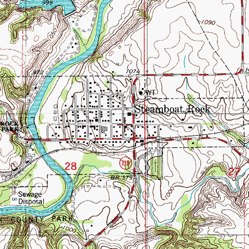 Topographic Map of First Baptist Church, IA