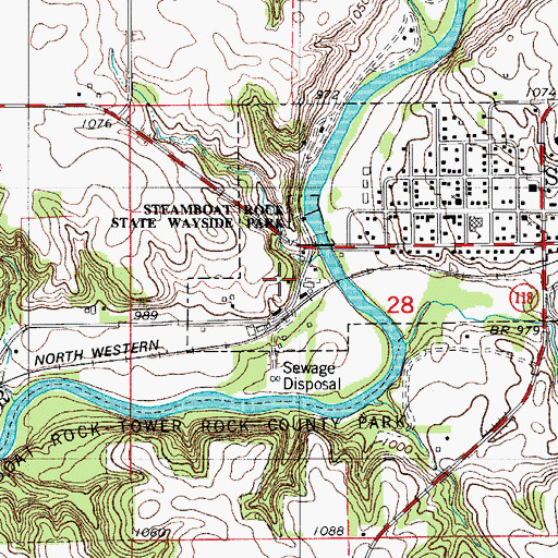 Topographic Map of Greenbelt Elevator, IA