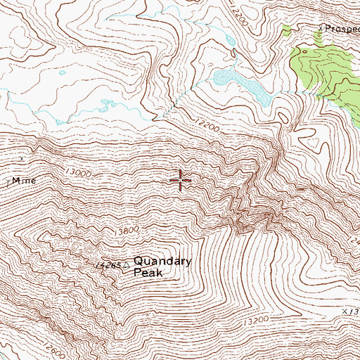 Topographic Map of Upper Blue Reservoir, CO