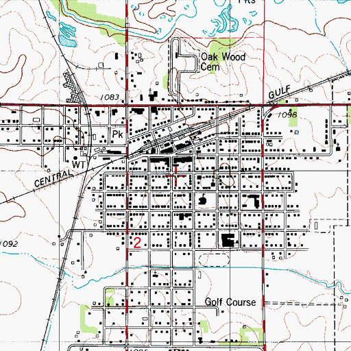 Topographic Map of Ackley Post Office, IA