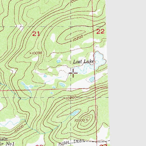 Topographic Map of Lost Lake Dam, CO