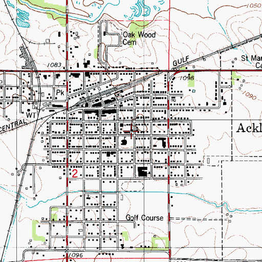 Topographic Map of United Methodist Church, IA