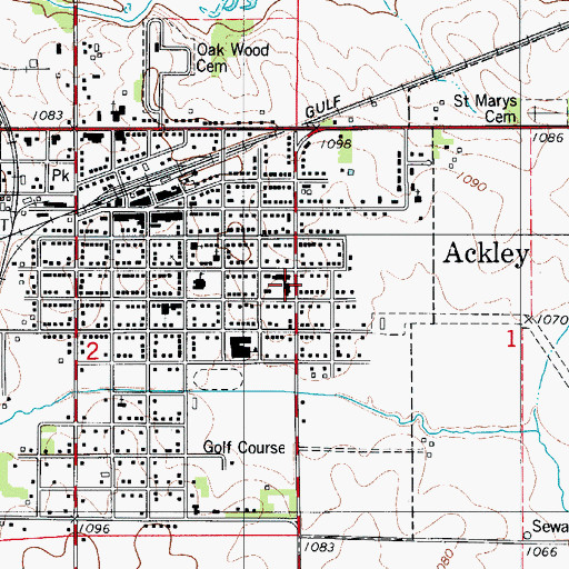 Topographic Map of Presbyterian Village, IA
