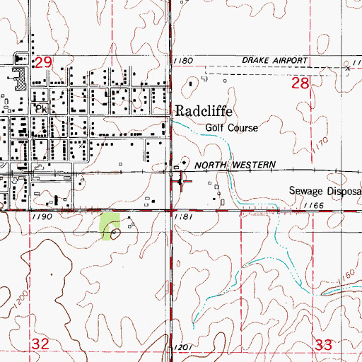 Topographic Map of Faith Evangelical Church, IA
