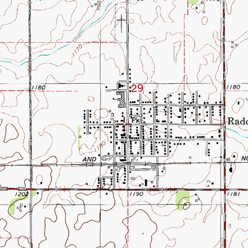 Topographic Map of Radcliffe Museum, IA