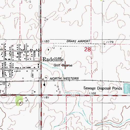 Topographic Map of Friendly Fairways, IA