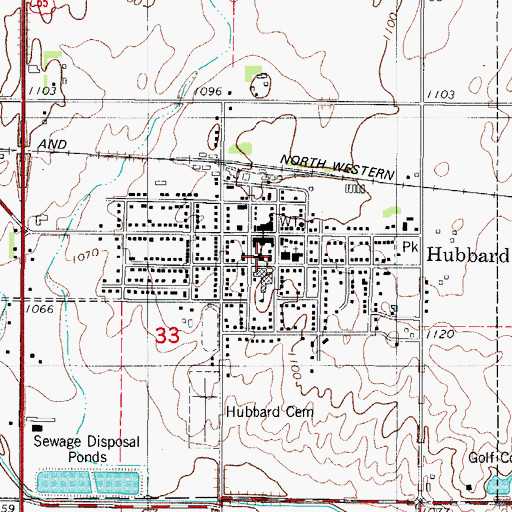 Topographic Map of Zion United Church of Christ, IA