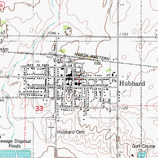 Topographic Map of McFarland Family Health Center, IA