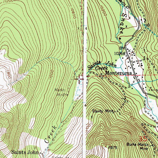 Topographic Map of Minnehaha Dam, CO