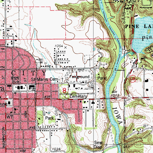 Topographic Map of Goose Creek Number Four School (historical), IA