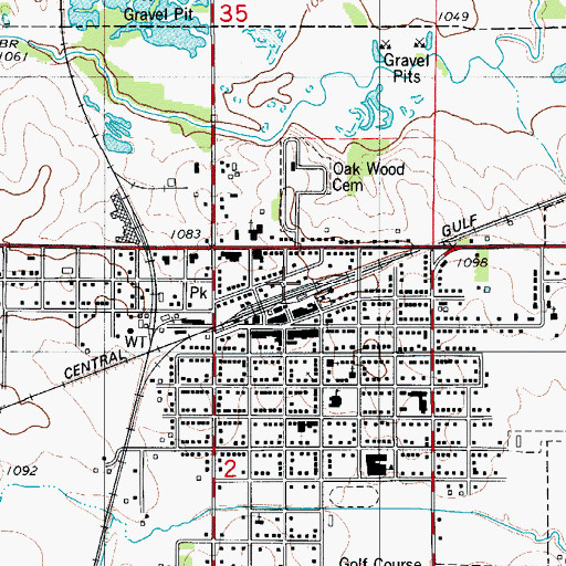 Topographic Map of Ackley, IA