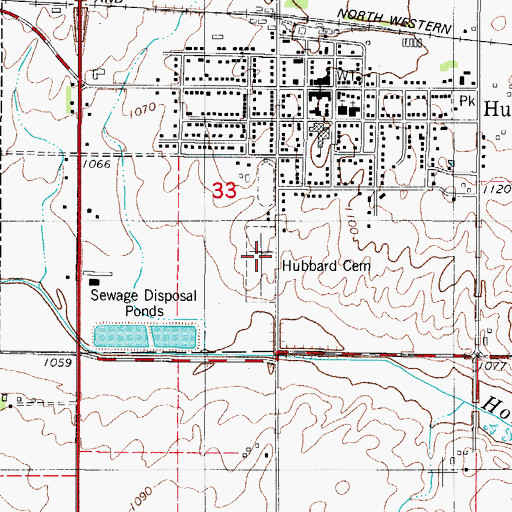 Topographic Map of Grave of Eli Hoover Historical Marker, IA