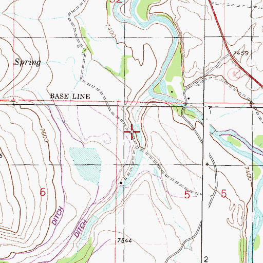 Topographic Map of Griggs Reservoir, CO