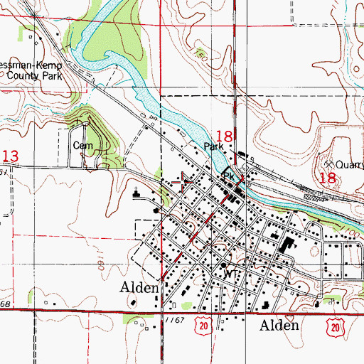 Topographic Map of Immanuel Memorial Church, IA
