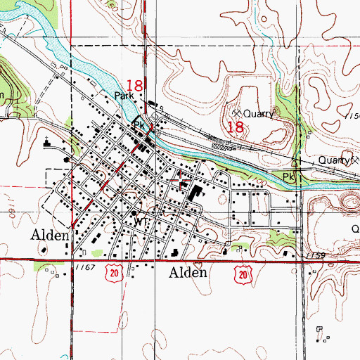 Topographic Map of Saint Paul's Lutheran Church, IA