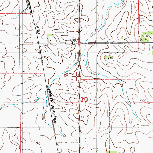 Topographic Map of Leverton Family Plot, IA