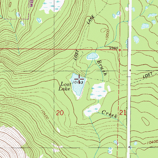 Topographic Map of Lost Lake Dam, CO