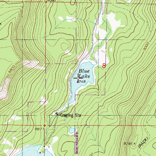 Topographic Map of Black Creek Reservoir, CO