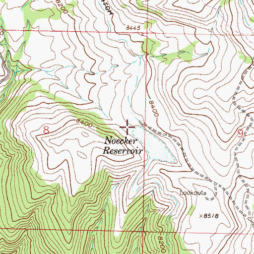 Topographic Map of Noecker Dam, CO