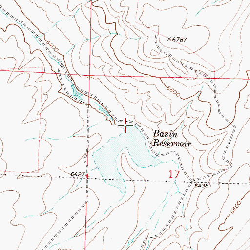 Topographic Map of Basin Dam, CO
