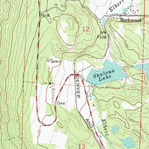 Topographic Map of Keeler Dam, CO