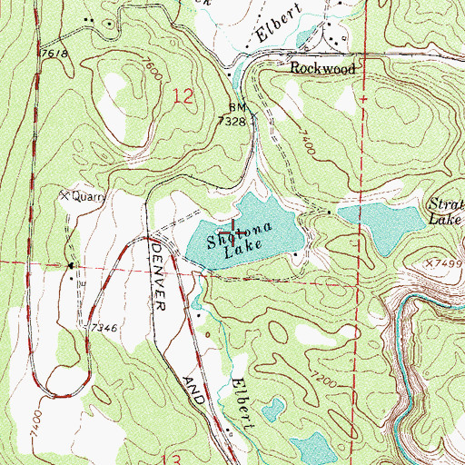 Topographic Map of Keeler Reservoir, CO