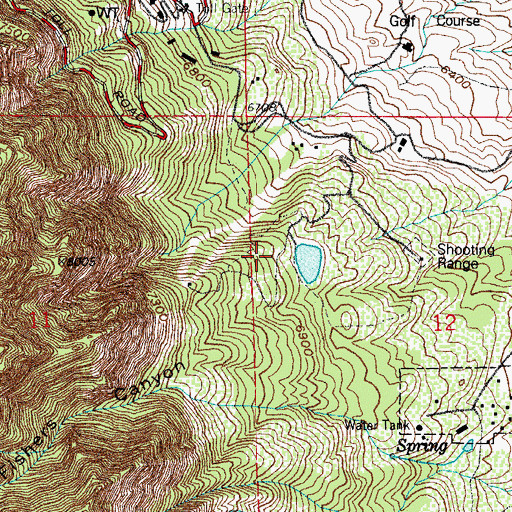 Topographic Map of Fisher Canon Dam, CO