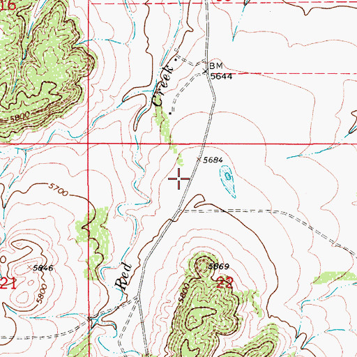 Topographic Map of Gains Dam, CO