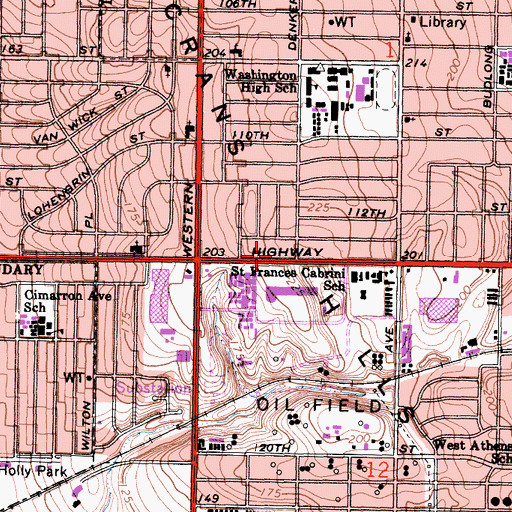 Topographic Map of Middle College High School, CA