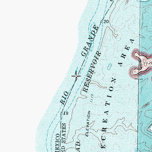 Topographic Map of Goodenough Springs, TX