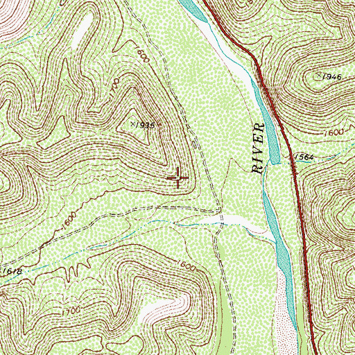 Topographic Map of Hudspeth Springs, TX