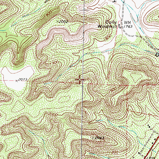 Topographic Map of Juno Springs, TX